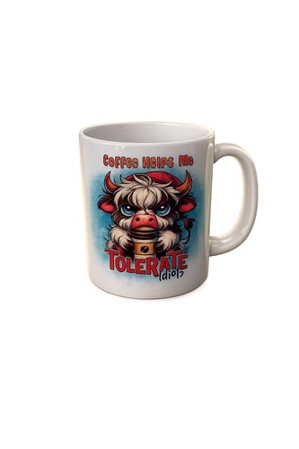 Funny highland cow coffee mug - coffee,