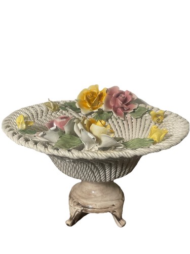Vtg capodimonte pedestal - capodimonte,