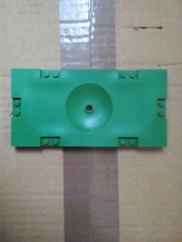 Lego green brick - green, thick