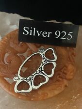 Silver Pendant  ( Knuckle Duster ) and Silver Chain ( This Is Jewelry )