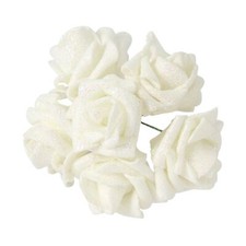 6-36 Full Glittered Foam Roses