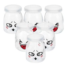  6 Pcs Small Glass Milk