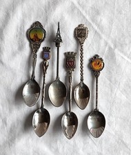 6 X Teaspoons France Figural