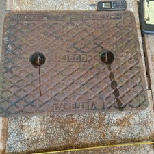 Reclaimed Cast iron Manhole Cover 675mm X 520mm Rounded Corners lid