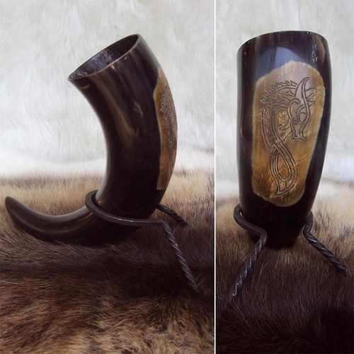 Large hand carved - #, dragon