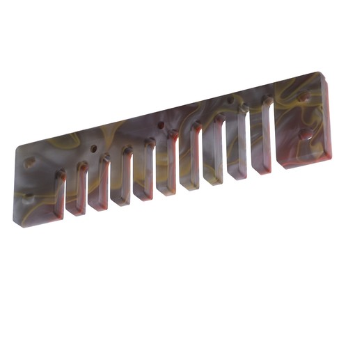 Amber harmonica comb - amber, for
