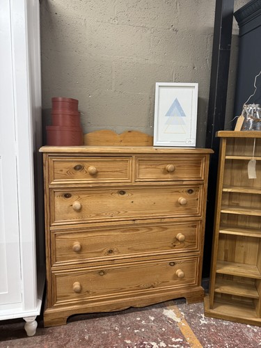 Solid pine chest - of, drawers