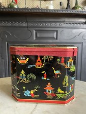 Vintage William Crawford And Sons Ltd Tin Plate Biscuit Tin, Original Contents.