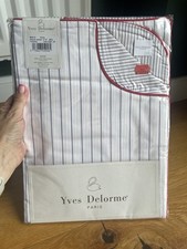 YVES DELORME Malo Ecru Satin Cotton Duvet Cover 140 X 220cm