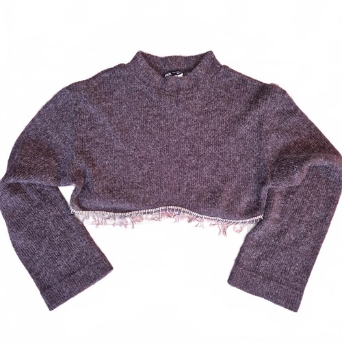 Zara cropped knit sweater - zara,