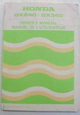 Honda GX240 - GX340 1985 36ZE2020 Owners Handbook Multilingual