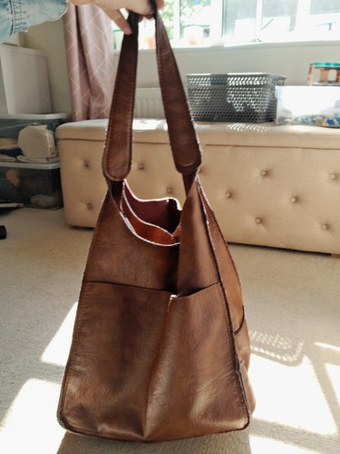 Ladies brown faux leather - brown,