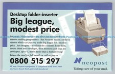 R785454 Desktop Folder Inserter Big League Modest Price Neopost Marketing Depart