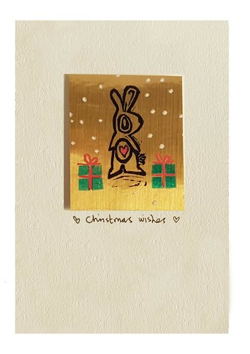 Handmade card rabbit - handmade,