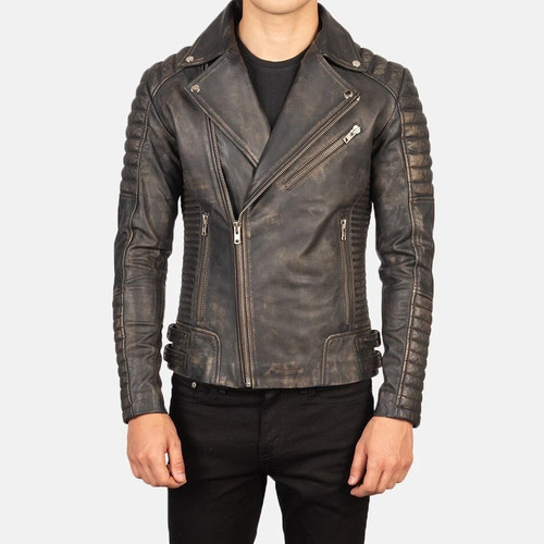 Mens distressed brown leather - distressed,