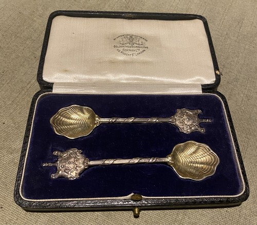 Fine pair antique sterling - fine,