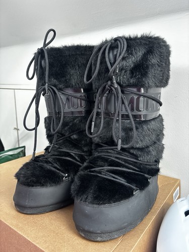 Moon boots black fur - moon,