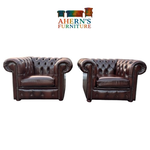Pair brown leather - of,