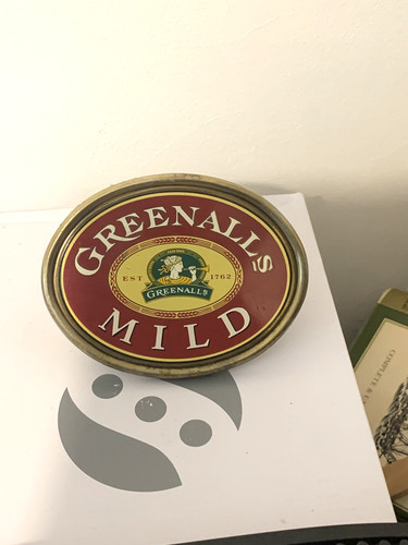 Greenalls metal brass beer - greenalls,