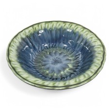 Porthmadog Pottery Bowl Flower Design Multicolour Decorative 21.5cm| Preloved