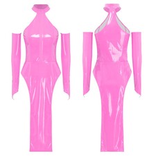 UK Womens Wet Look PVC Leather