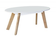 Coffee Table White Oval Top