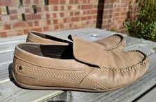 Mens Kickers Leather Loafer Slip On Shoes Tan Brown UK Size 8 EU41
