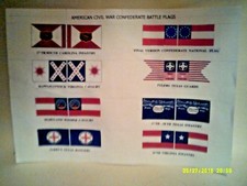 ( NEW )   AMERICAN  CIVIL WAR    FLAGS    EIGHT  ASSORTED   APPROX  1/32 