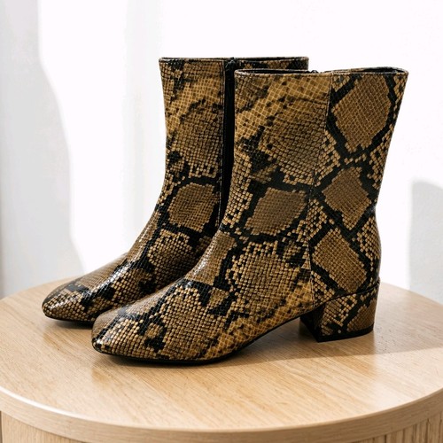 Vegan snake print - vegan, ankle