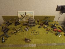 WWII Airfield Diorama – Diecast planes and vehicles, Buildings and accessories