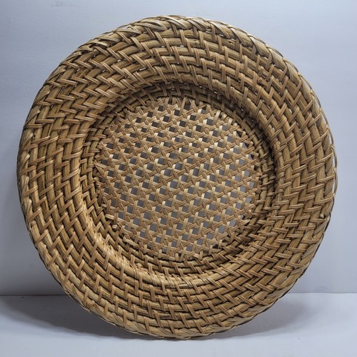 Vntg woven wicker plate - vntg,