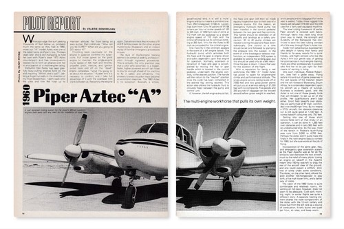 Piper aztec aircraft report - piper, a