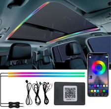 Car Roof Sunroof LED Atmosphere Light Strip Multicolour Phone APP Control 2Pcs