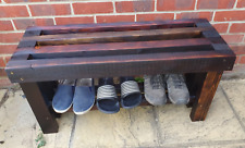 Handmade 2 Seater Wooden Rustic Garden Seat Outdoor Patio Porch bench seat