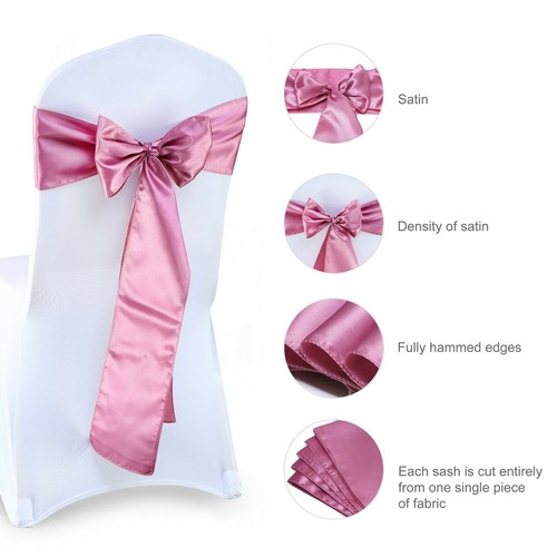 Satin chair sash bow sashes - chair,