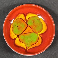 Poole Pottery Dish ~ Stunning Abstract Vibrant Pattern ~ Diameter 17cm