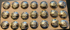 Royal Artillery Buttons x 21  Staybrite 18 mm