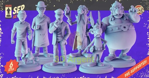 Tintin asterix miniatures - tintin,