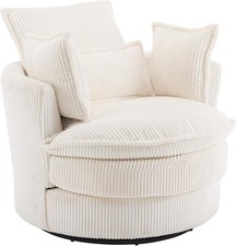 White swivel barrel accent - barrel,