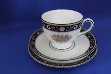 WEDGWOOD - RUNNYMEDE PATTERN W 4472 -  FINE BONE CHINA CUP / SAUCER / PLATE TRIO