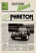 Dutton News No6 1982-1983 UK Market Foldout Sales Brochure Phaeton Melos Sierra
