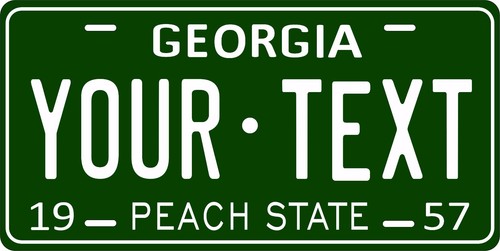 Georgia 1957 license - georgia, plate