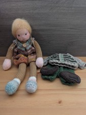 Handmade Knitted Doll Girl