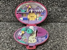 Vintage RARE Polly Pocket Toy Palomino Pony Horse Parade Bluebird 1995 ClamShell