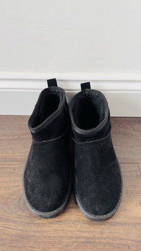 Women black suede ankle - black,
