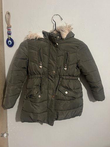 Stylish khaki green parka coat - khaki,