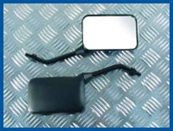 Pair black short mirrors - of,