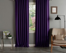 THERMAL BLACKOUT CURTAINS READY MADE EYELET RING TOP OR PENCIL PLEAT + TIE BACKS
