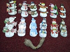 Vintage 1950s Wooden Snowman