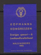 MATCHBOX LABEL SWEDEN- Swedish Farmer's Congress, 1956- **